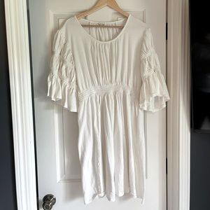 Bell sleeve nursing dress
